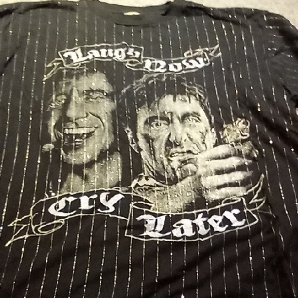 Men's Vintage Black Scarface Tony Montana Laugh Now Cry Later 3XL Changes Shirt